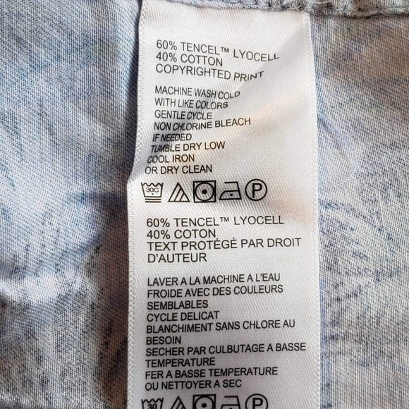 Tommy Bahama Men’s L Shirt Short Sleeve Palm Trees MButton Up Blue Resort Wear - Picture 8 of 10